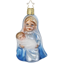 Maria und Jesus 9,5cm Inge-Glas Weihnachtsschmuck