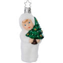 oh Tannenbaum, Schneekind 10,5cm Inge-Glas Schnee Kinder Weihnachtsschmuck