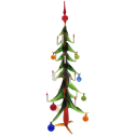 Tannenbaum, Weihnachtsbaum, Farbglas, mundgeblasen 29cm, Lauschaer Glaskunst