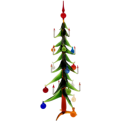 Tannenbaum, Weihnachtsbaum, Farbglas, mundgeblasen 29cm, Lauschaer Glaskunst