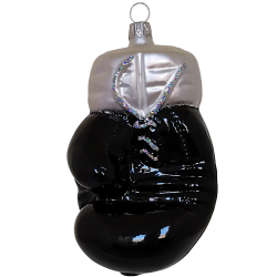 Boxhandschuh schwarz, 13cm Schatzhauser Weihnachtsschmuck, Glaskunst Lauscha