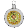 Reflexkugel Ornament Reflex Ø 6cm silber glanz/bunt Inge-Glas® Christbaumschmuck