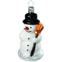 Schneemann kecke Karottennase 11cm Inge-Glas® Weihnachtsträume