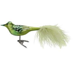 Green Bird Glasvogel 11cm Inge-Glas® Weihnachtsschmuck