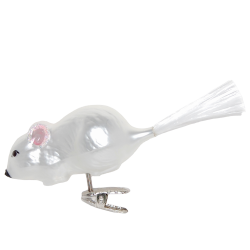 Fang die Maus 10,5cm Inge-Glas® Miniaturen Weihnachtsschmuck