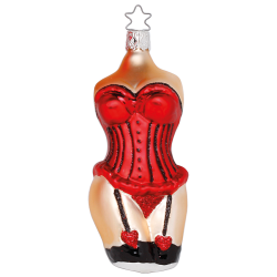 Red Corsette 75B Inge-Glas® Weihnachtsschmuck 12cm