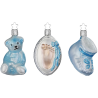Willkommen Baby - zum Tag der Geburt fürs erste Weihnachtsfest Inge-Glas Geschenk-Set blau