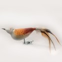Turteltaube 15cm, Vogel, Naturfedern - Lauschaer Glaskunst, Schatzhauser
