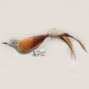 Turteltaube 15cm, Vogel, Naturfedern - Lauschaer Glaskunst, Schatzhauser
