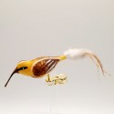 Bekassine 15cm, Vogel, Naturfeder - Lauschaer Glaskunst, Schatzhauser