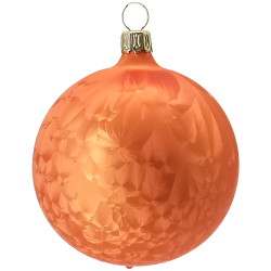 Weihnachtskugel Set Eislack Mandarine Orange 6 St. / Karton Schatzhauser Weihnachtsschmuck