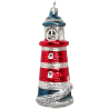 Leuchtturm rot/blau 15cm Schatzhauser Thüringer Glas und Weihnachtsschmuck