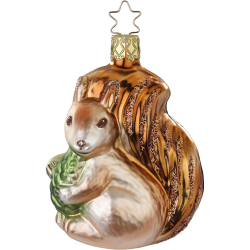 Eichhörnchen 9,5cm Inge-Glas® Waldweihnacht Weihnachtsschmuck