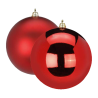 Weihnachtskugeln Kunststoff rot matt oder glänzend, von Ø 10cm bis Ø 20cm