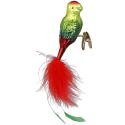 Philippinen Kakadu, Vogel 10cm Inge-Glas Weihnachtsschmuck
